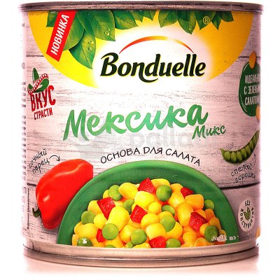 Овощная смесь Бондюэль с кукурузой 425мл ж/б Мексика микс
