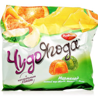 Мармелад Чудо Ягода 250г яблоко, апельсин, дыня РотФронт