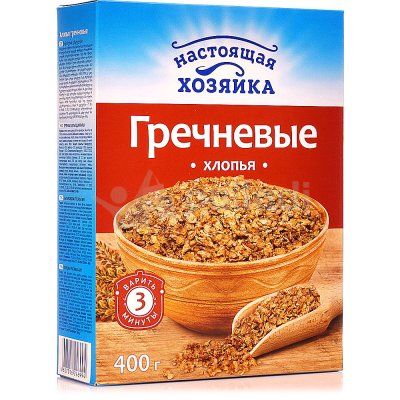 Хлопья Настоящая хозяйка 400г гречневые