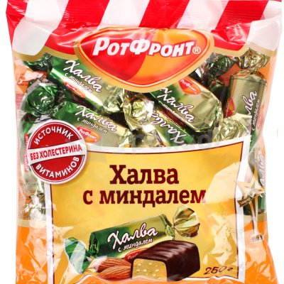 Срок до 07.01.19г Халва РотФронт 250г с миндалем   