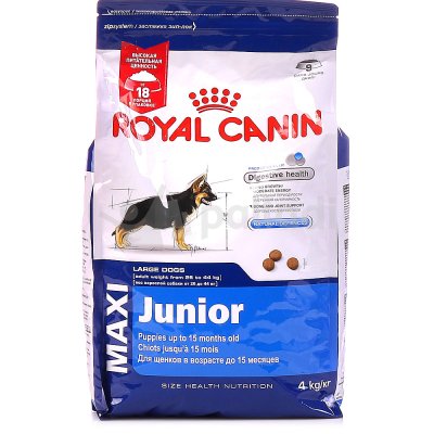 Royal Canin Maxi Junior Корм для щенков крупных собак в возрасте до 15 месяцев 4кг