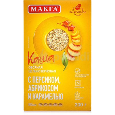 Каша Макфа овсяная 5/40г персик/абрикос/карамель