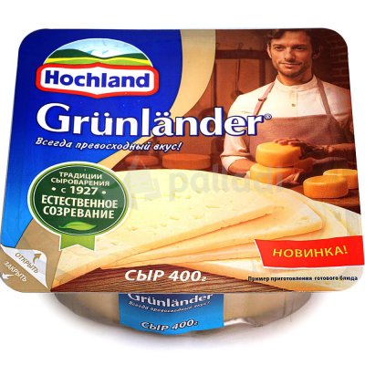 Сыр Хохланд Grunlander 400г 50% жирности