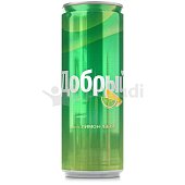 Напиток газированный Добрый 0,33л лимон лайм ж/б