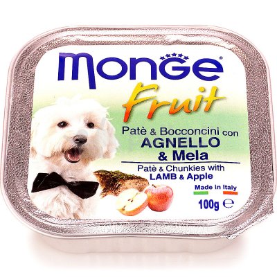 Monge Dog Fruit Консервы для собак Ягненок с яблоком 100г 3222