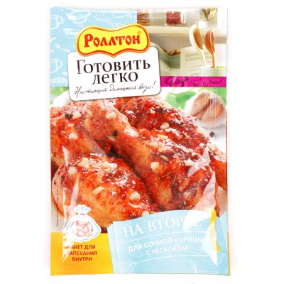 Роллтон 40г для сочной курицы с чесноком ( с пакетом для запекания )