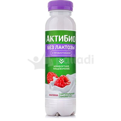 АктиБио Биойогурт 260г безлактозный обогащенный малина