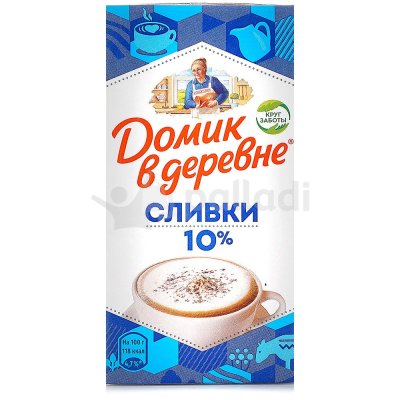 Сливки Домик в деревне 10% 480г т/п
