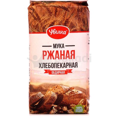 Мука Увелка ржаная обдирная 2кг 1/6