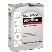 Масло моторное 5W40 CH-4 ENEOS Super Diesel 4л синтетическое