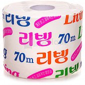 Бумага туалетная Living 2-х слойная 70м, 1 рулон, Корея