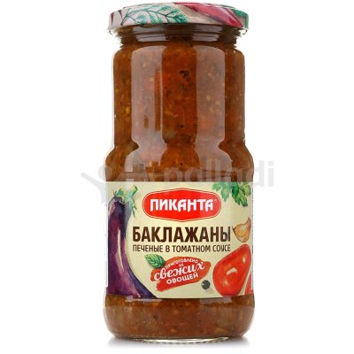 Пиканта Баклажаны 450г печеные в томатном соусе