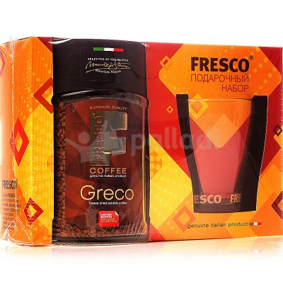 Подарочный набор кофе Fresco Greco 95г + кружка 