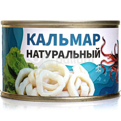 Кальмар натуральный 220г ОАО Морепродукт