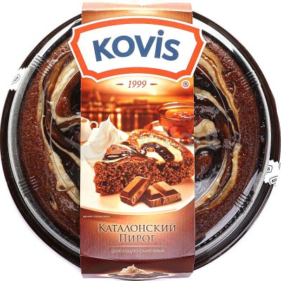Пирог Kovis 400г шоколадно-сливочный