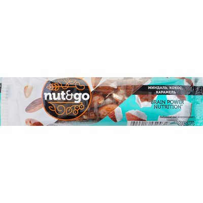 Батончик NUT N GO 34г миндаль/кокос/карамель