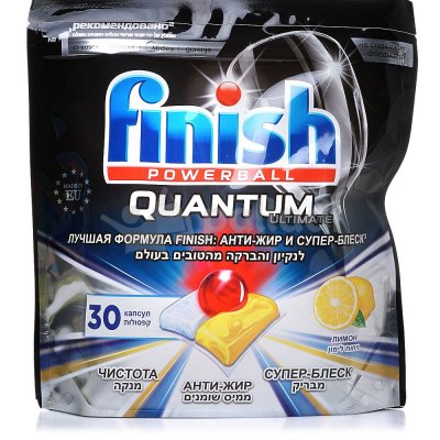 Таблетки для посудомоечной машины Finish Quantum 30шт лимон