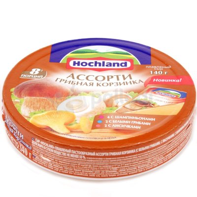 Сыр плавленый Хохланд 140г ассорти грибная корзинка