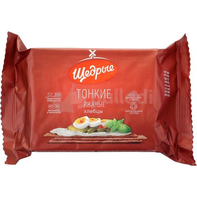 Хлебцы Щедрые 170г ржаные тонкие