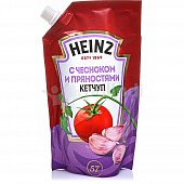 Кетчуп Heinz 320г с чесноком и пряностями дой/пак 