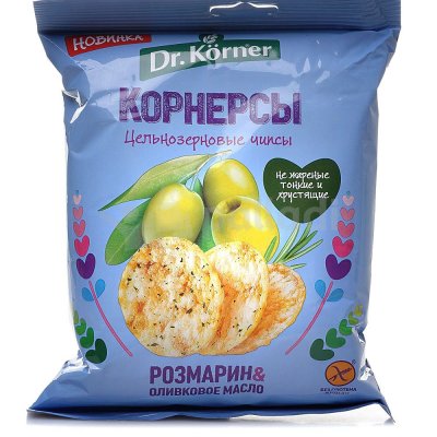 Чипсы Dr. Korner Корнерсы 50г оливковое масло розмарин