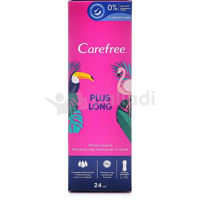 Прокладки гигиенические ежедневные CAREFREE PLUS LONG 24 шт