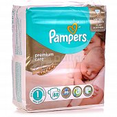 Подгузники PAMPERS Premium Care 1 Newborn для новорожденных  2-5кг 88шт