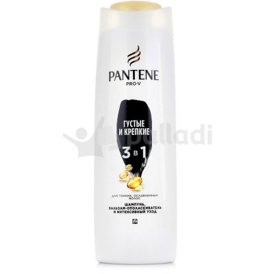 Шампунь PANTENE 3 в 1 Густые и крепкие для тонких и ослабленных волос 360мл