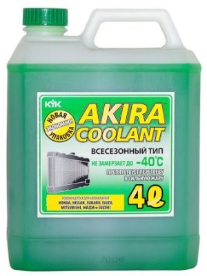 Антифриз AKIRA COOLANT - 40°C 4л (зеленый) 1/6шт
          Артикул: 54-028