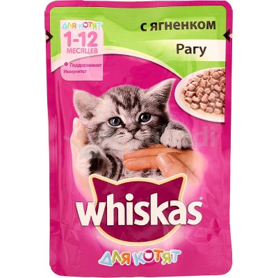 Вискас 85г рагу с ягненком для котят 