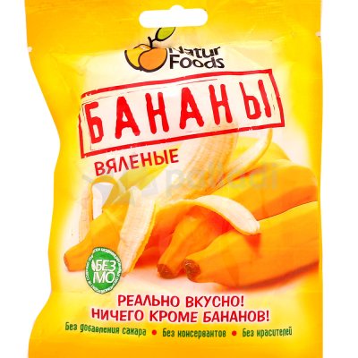 Бананы вяленые Natur foods 100г  