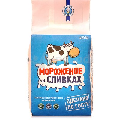 Мороженое На сливках 450г Фабрика мороженого