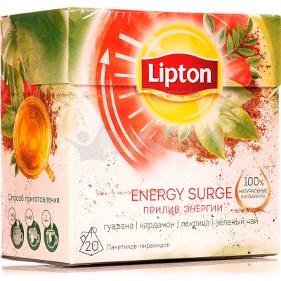 Чай Липтон Energy Surge 25пак  
