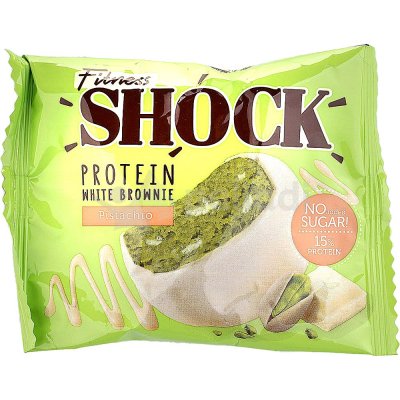 Печенье Fitnes SHOCK 40г белый шоколад и фисташка