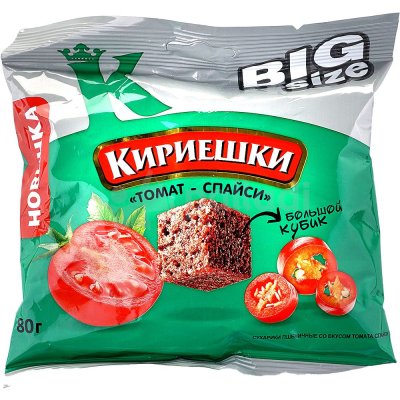 Кириешки 80г томат спайси большой кубик