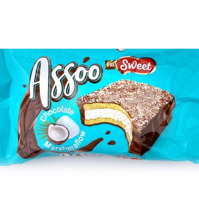 Пирожное Assoo 40г маршмеллоу и кокос