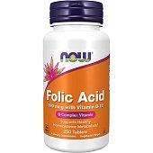 NOW Folic Acid 800mcg (250 таб)
