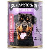 Вкусмясина Корм для собак с потрошками 850г 98859