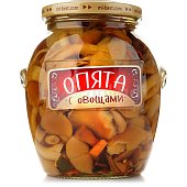 Грибы Медведь Любимый 580мл Опята с овощами