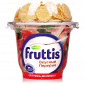 Йогурт Фруттис 2,6% 165г+10г клубника-земляника с топпером