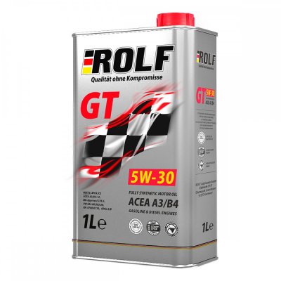 Масло моторное 5W30 SL/CF A3/B4 ROLF GT 1л синтетическое
          Артикул: 322619