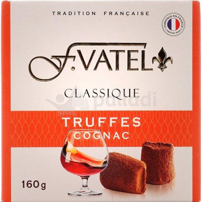 Конфеты F.Vatel 160г Трюфель с коньяком