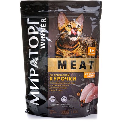 Корм для кошек WINNER MEAT из ароматной курочки +1 300г Мираторг