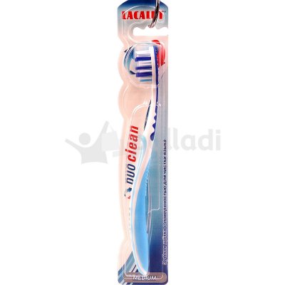 Зубная щетка LACALUT DUO CLEAN с очищающей поверхностью для языка синяя