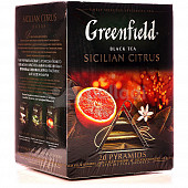Чай Гринфилд 20пирамидок Sicilian Citrus черный
