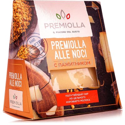 Сыр PREMIOLLA ALLE NOCI с пажитником 180г полутвердый
