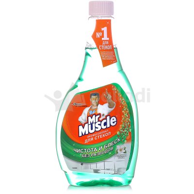 Средство для мытья стекол Mr. Muscle Утренняя роса без курка с нашатырным спиртом 500мл