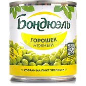 Горошек зеленый Bonduelle нежный 200г ж/б 