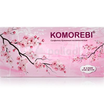 Салфетки бумажные KOMOREBI 2х слойные 150 листов, 1/40 