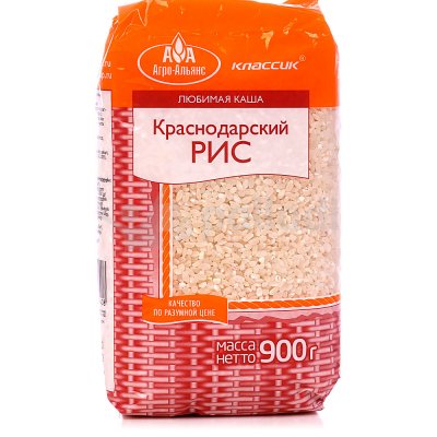Крупа Агро-Аляьнс 900г рис краснодарский